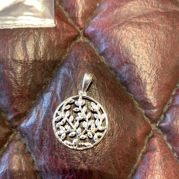 Jewelry - NWT Moissanite Accent Tree of Life Pendant in Sterling Silver.
